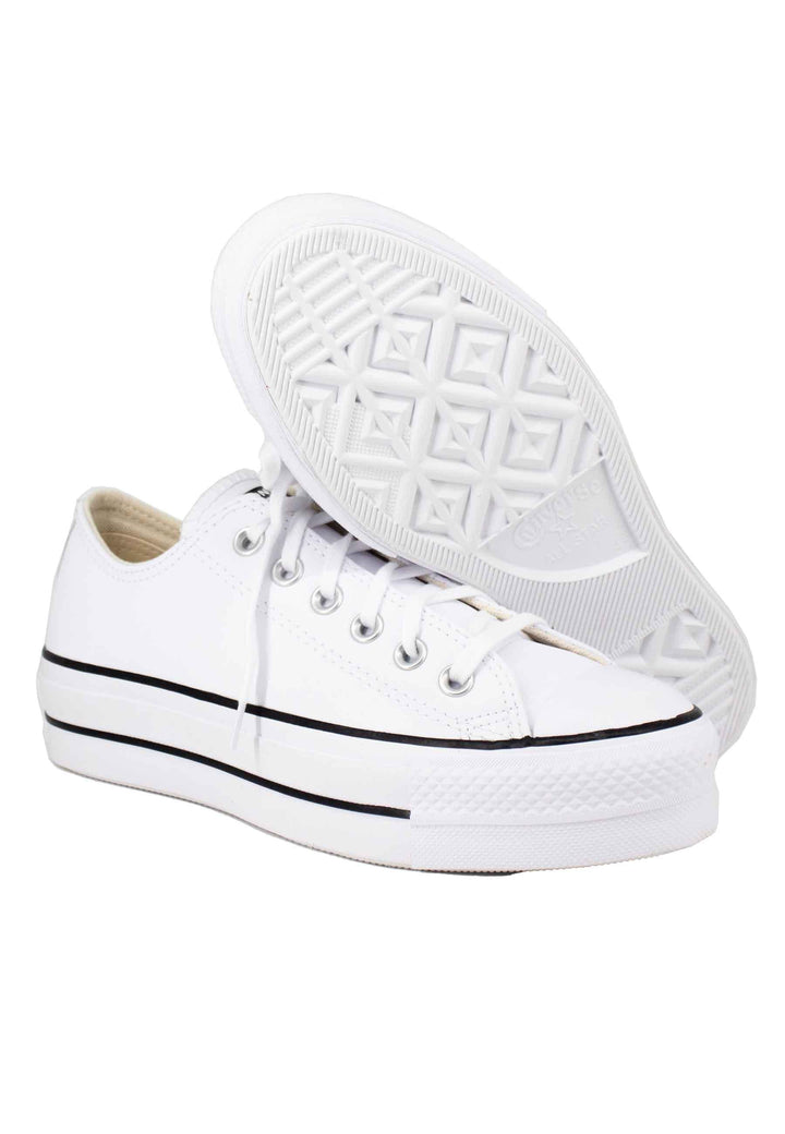 Sneakers donna Chuck Taylor in tela bianca con fondo zeppa CHUCK TAYLORD 561680C Converse 