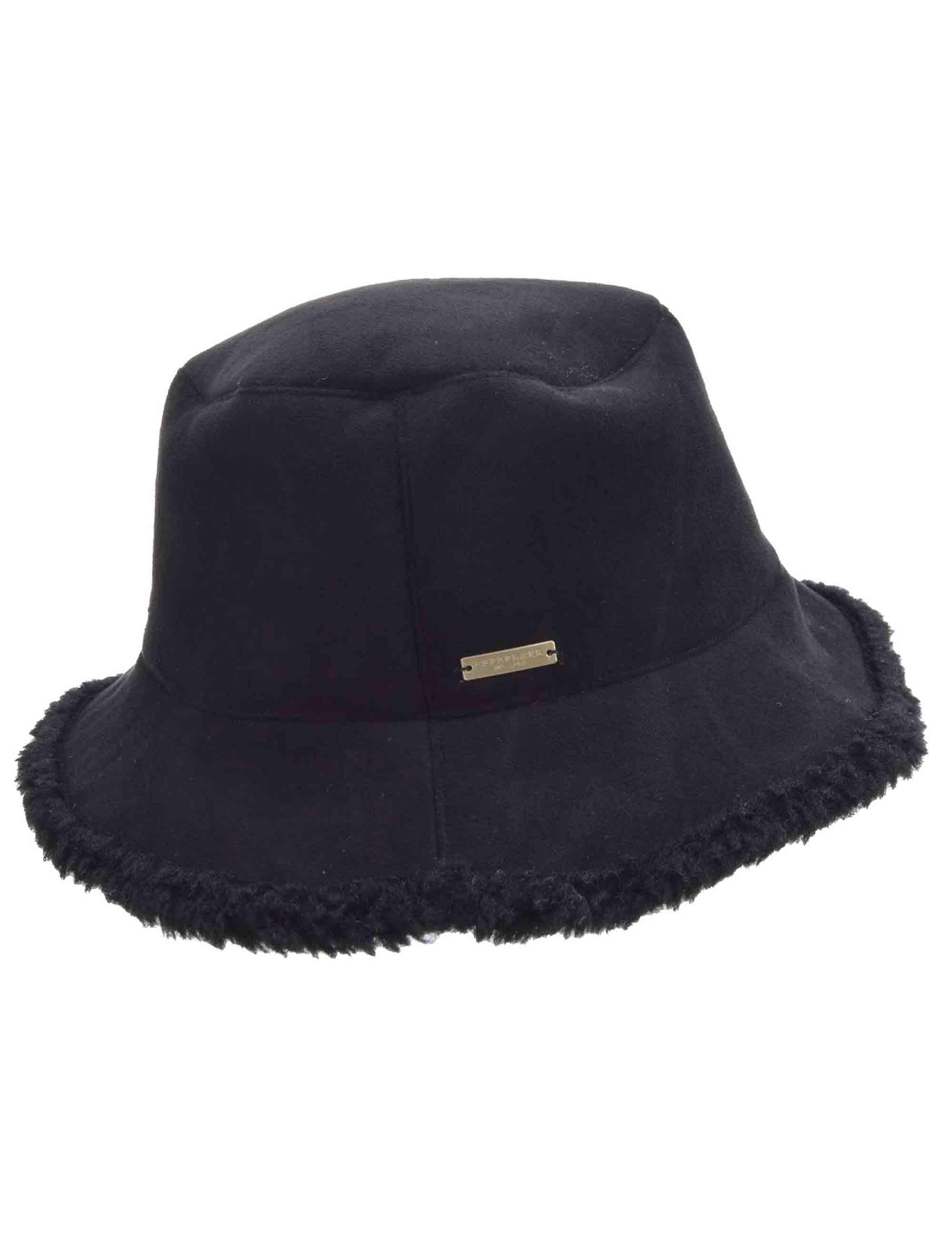 Cappelli donna in eco pelliccia nera modello pescatore 019878-00000 1010 Seeberger Est 1890 