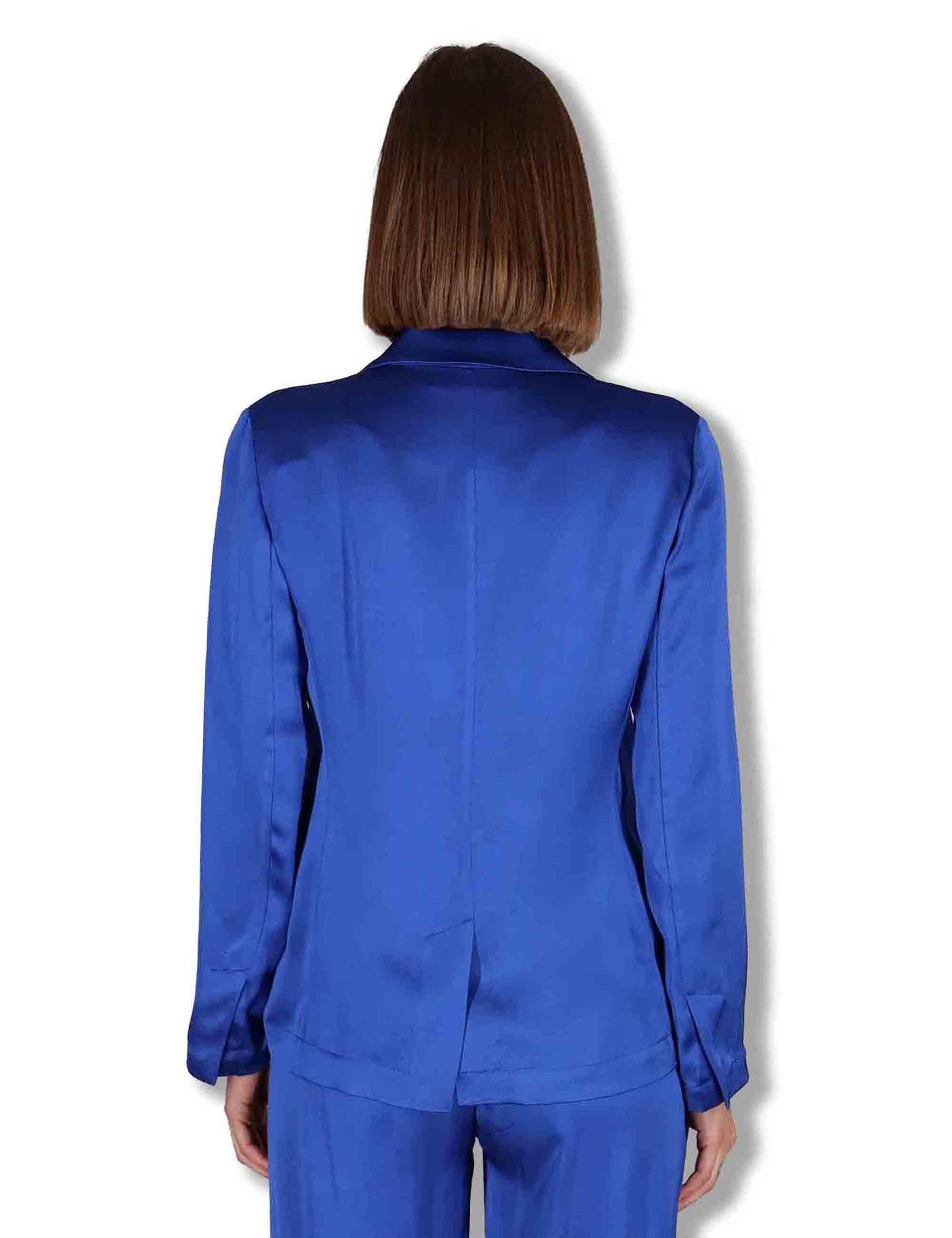 Giacche donna Shiny in cady blu monopetto JD648250631 80059 Maliparmi 