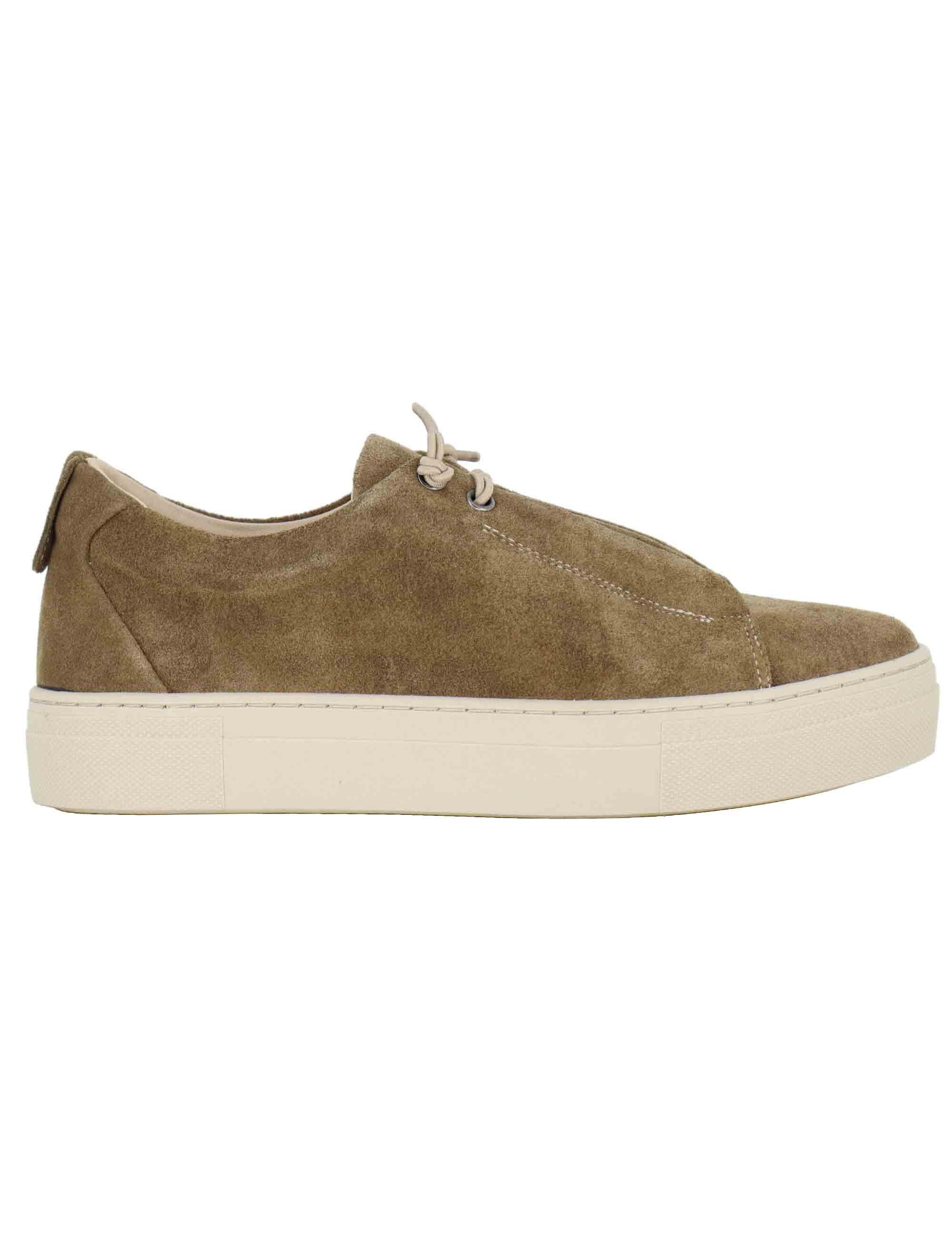 Sneakers donna in camsocio visone SP56602 072 Spatarella 