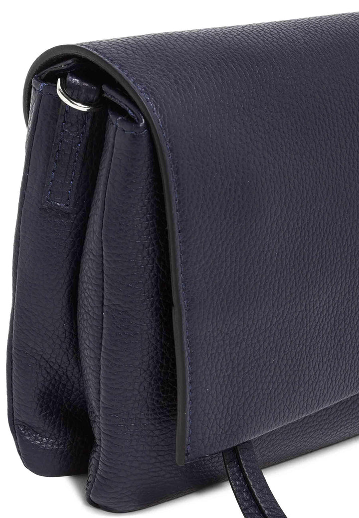 Borse donna Three in pelle blu con tracolla removibile tono su tono BS4364 COMM GRN 0208 Gianni Chiarini 