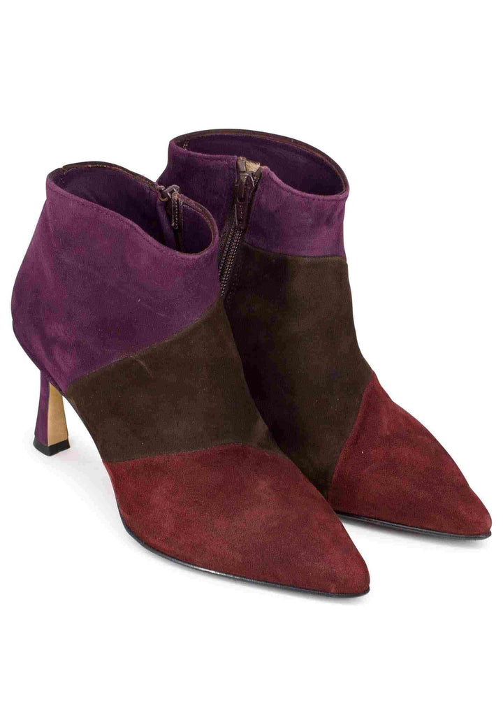 Stivaletti donna in camoscio marrone con tacco alto TR1672/RT 6 L'Arianna 