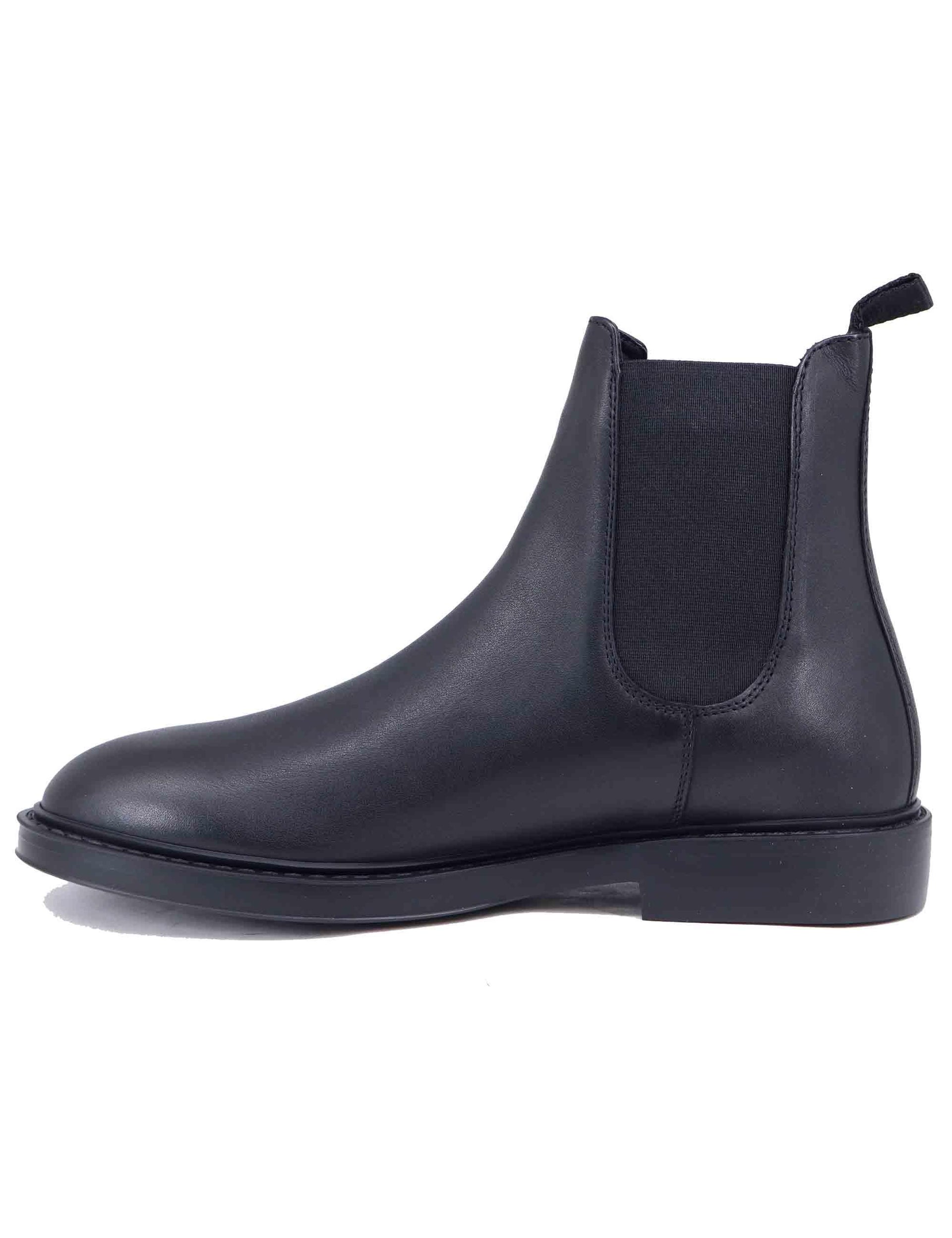 Stivaletti beatles uomo in pelle nera con suola in gomma 22939 O-VP1 Antica Cuoieria 