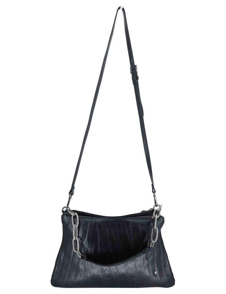 Borse donna chain in pelle nera con catena e tracolla RBS 9703 047 Rehard 