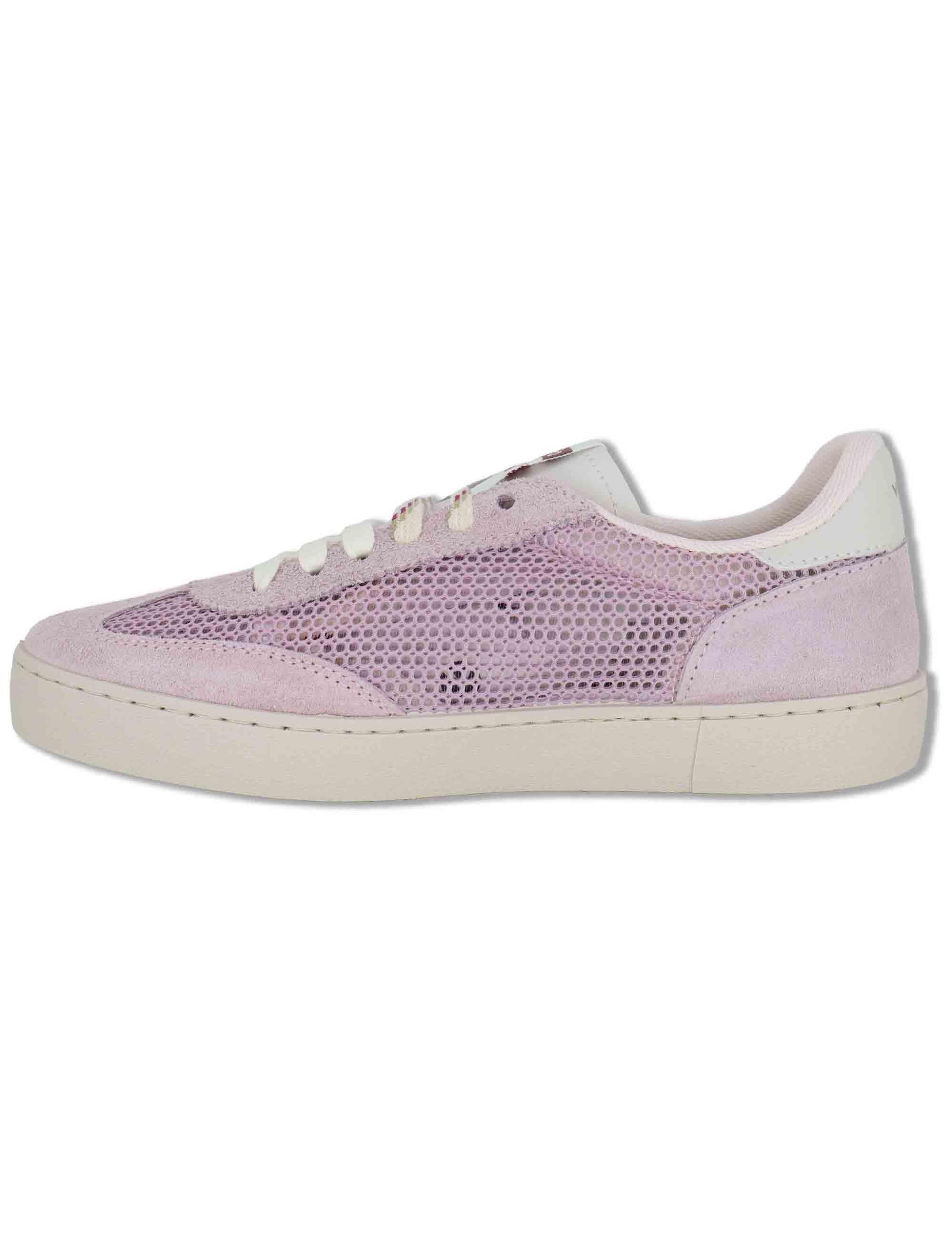 Sneakers donna Berlin in pelle e tessuto forato lilla 1126231 94_Malva Victoria 