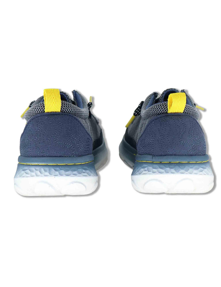 Stringate uomo Kauai Wallabee Knit in tessuto washed blu con suola in gomma JM61090A 016 Jeep 