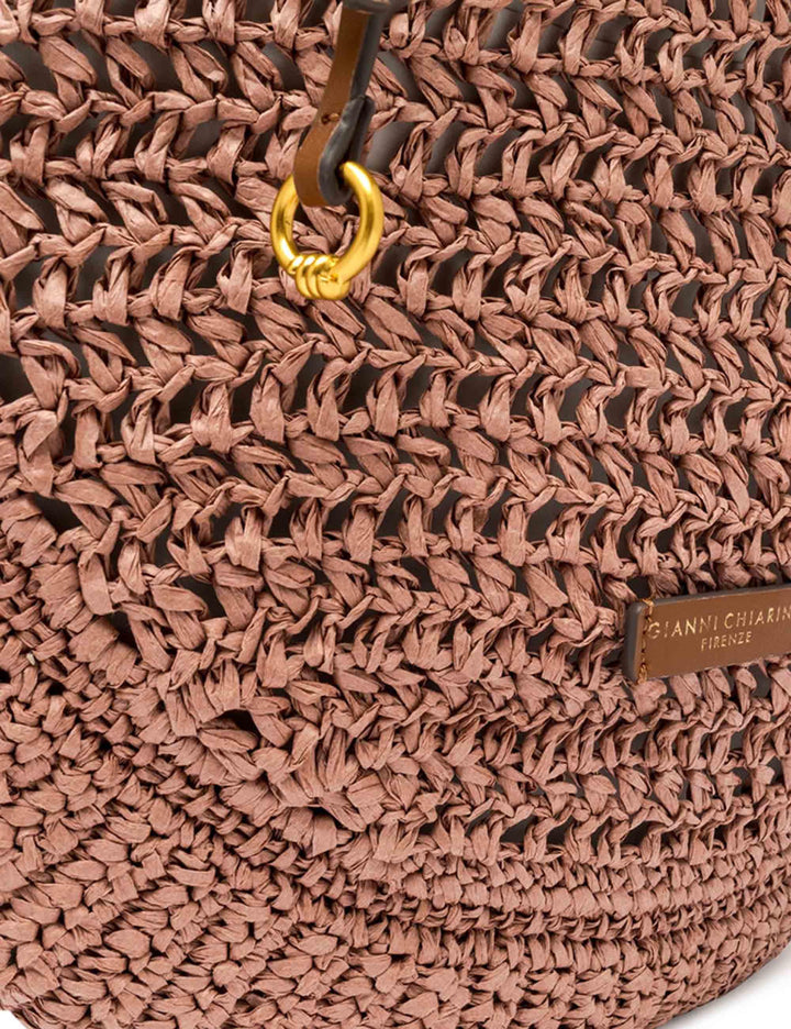 Borse donna Nefeli monospalla in paglia nude con chiusura cordoncino BS11954 COMM STR-CRCH 7752 Gianni Chiarini 