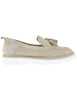 Mocassins femme en daim gris, sans doublure, modèle SPGT-1021 016.