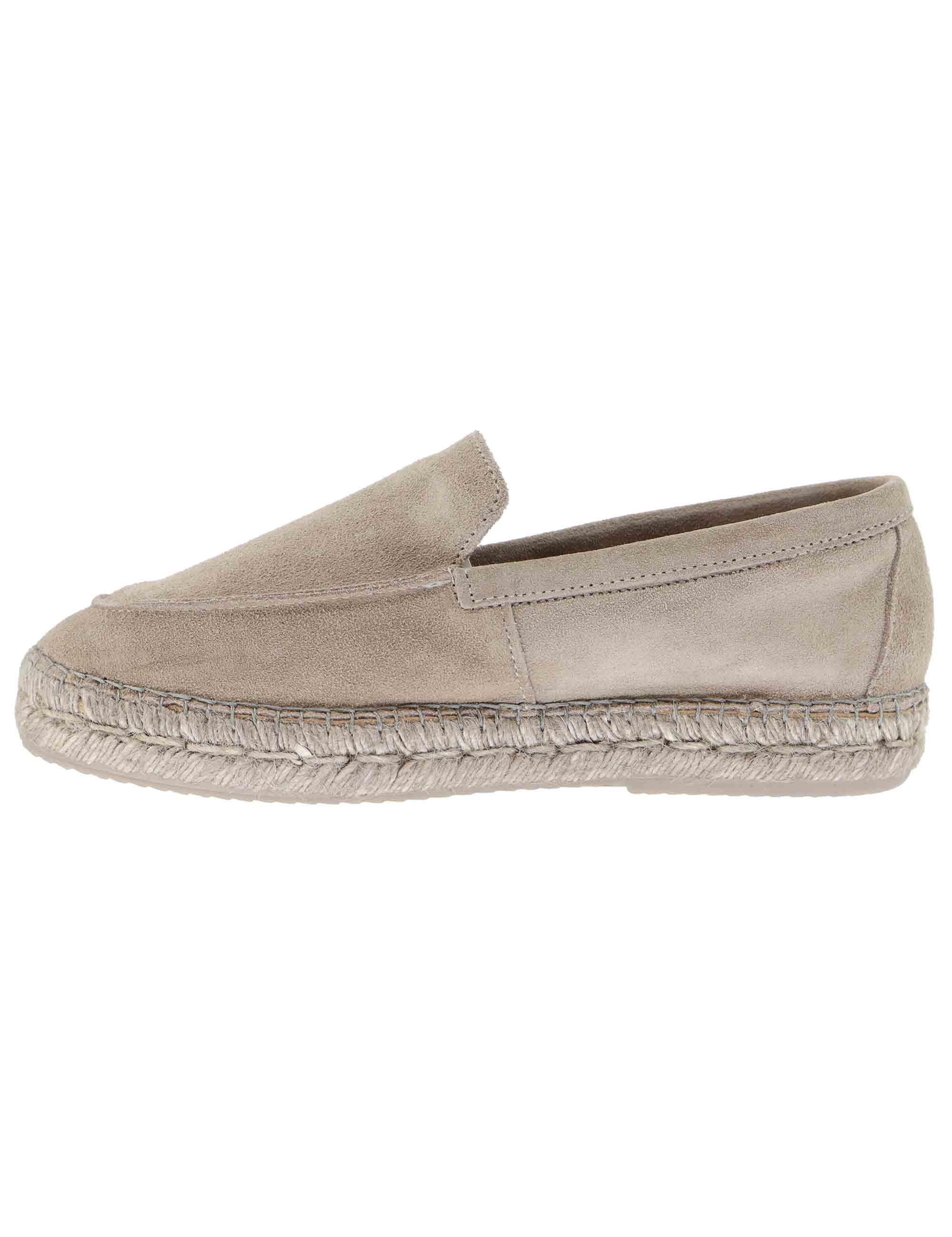 Mocassini espadrillas uomo in camoscio taupe Max Gris Toni Pons 