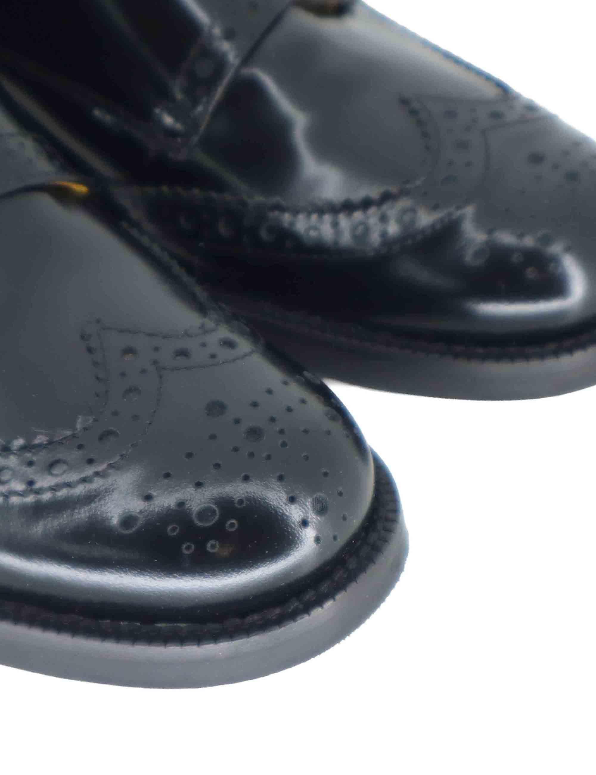 Mocassini donna in pelle nera lucida con doppia fibbia laterale SP9602 001 Spatarella 