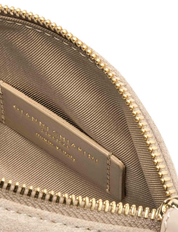 Borse donna Nora Pouch in pelle scamosciata nude con polsiera e tracolla BS10225 CM-PL 9308 Gianni Chiarini 