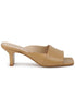 Sandali donna in pelle naturale con punta quadra Donna E-2210 200