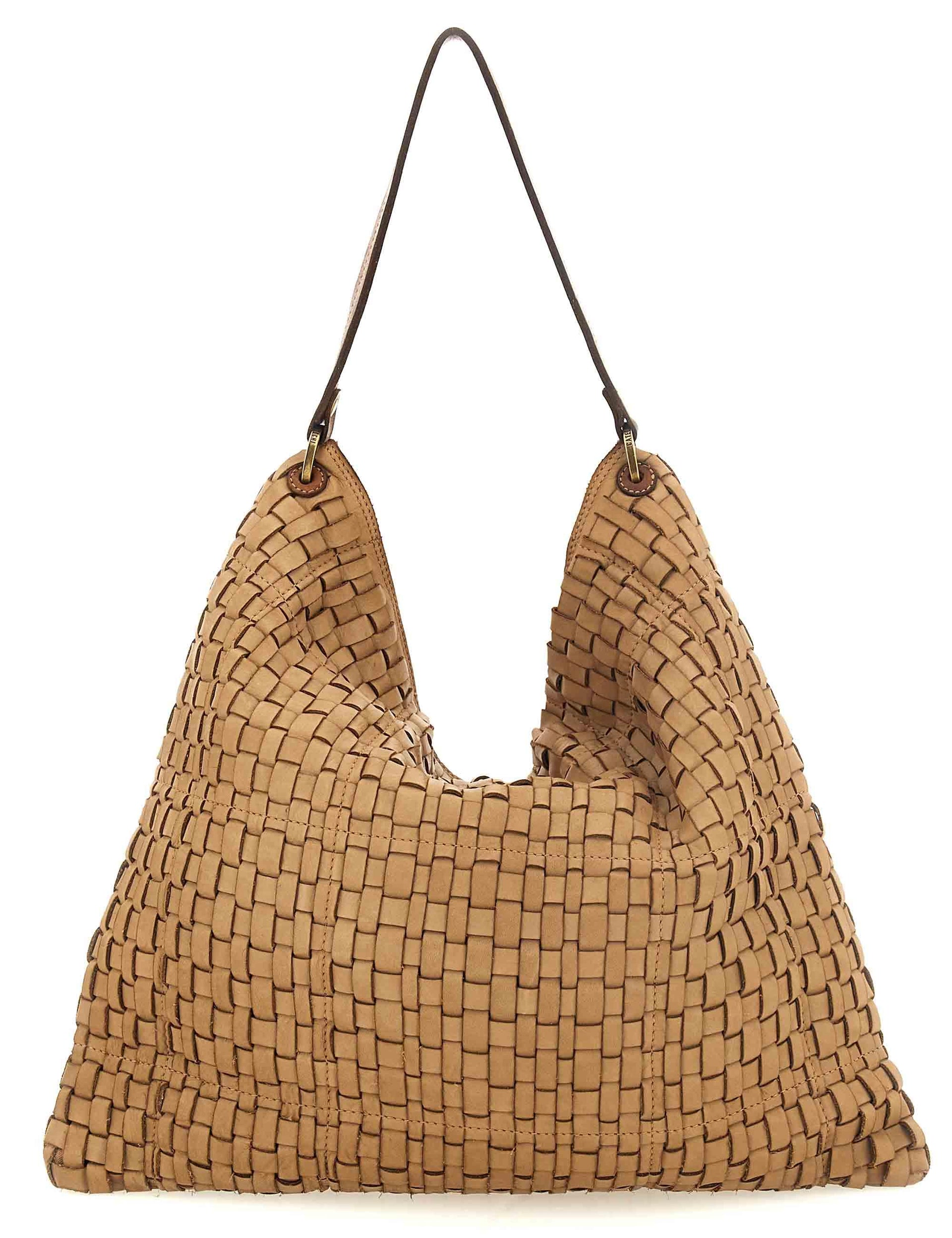 Borse donna grandi in pelle cuoio intrecciata con doppie tracolle L012943ND X2389 C1013 Caterina Lucchi 