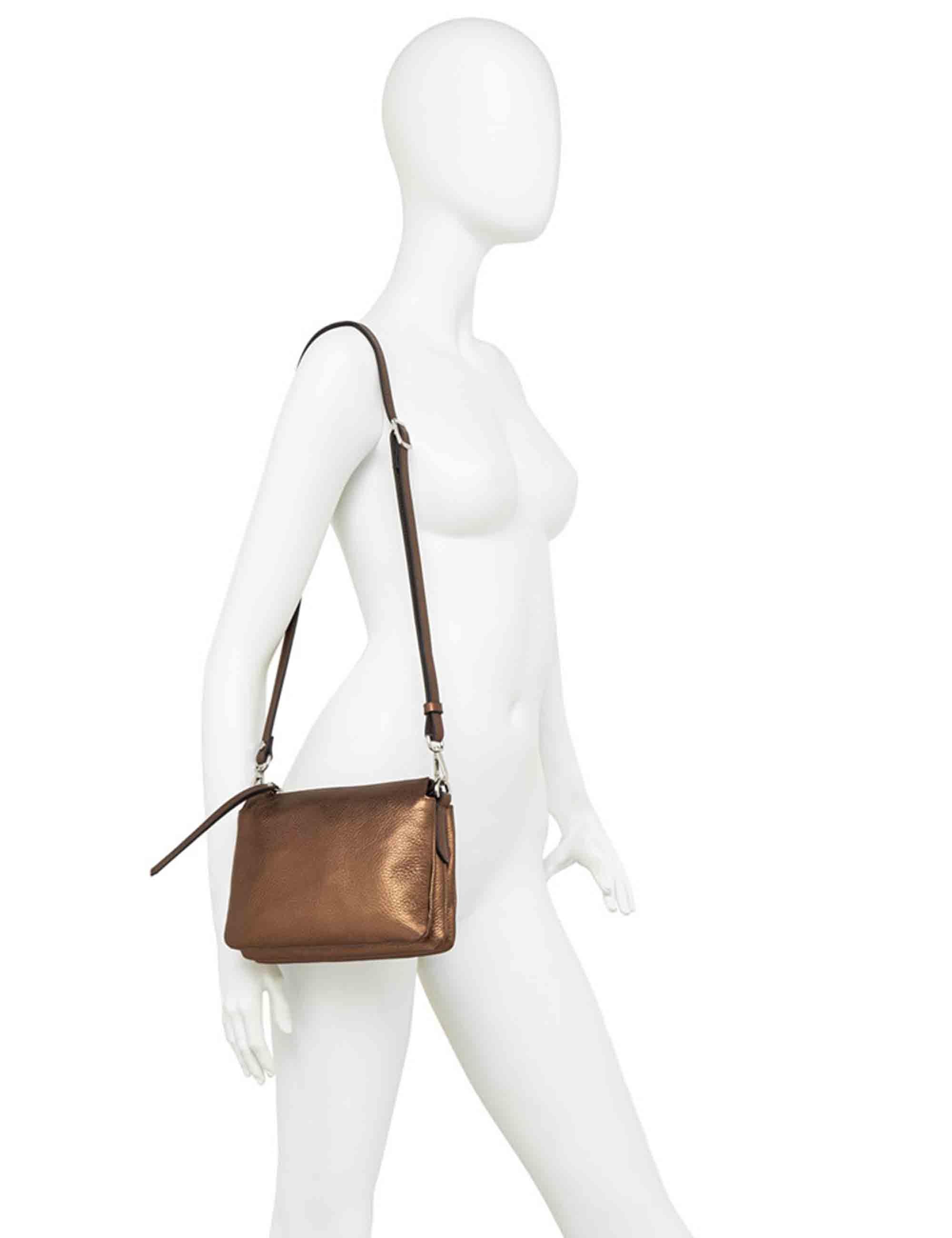 Gianni Chiarini Borse donna Three in pelle martellata bronzo BS4362 14167 COMMGRNLM Gianni Chiarini 