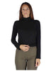 Pull en laine noire à col montant pour femme 3W25-MINA RITEX BLACK