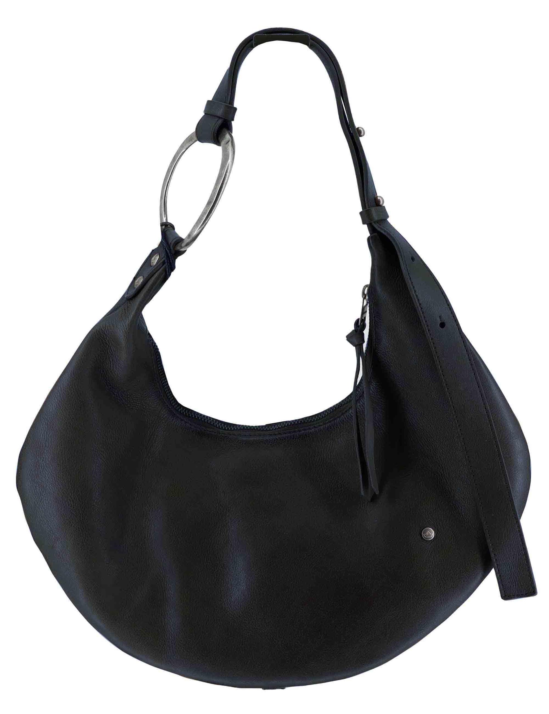 Borse donna urban hobo in pelle nera RBS 9001 047 Rehard 