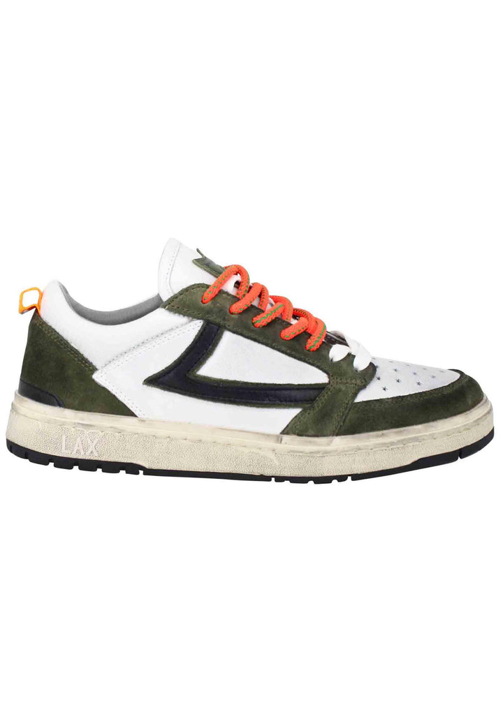 Sneakers uomo Starlight Classic in pelle bianca con riporti in pelle verde 23SHTSC008 911 HTC Los Angeles 