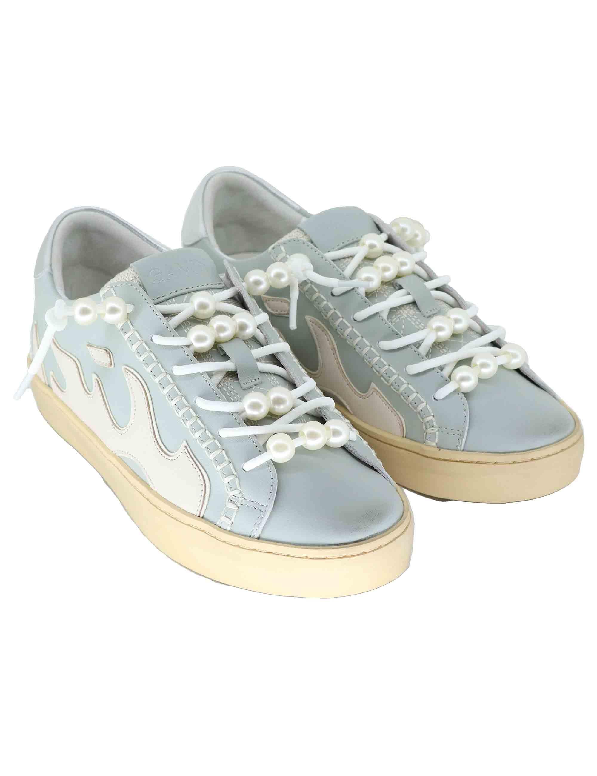 Sneakers donna Gamin in pelle celeste 100142GM 002 Bibi Lou 