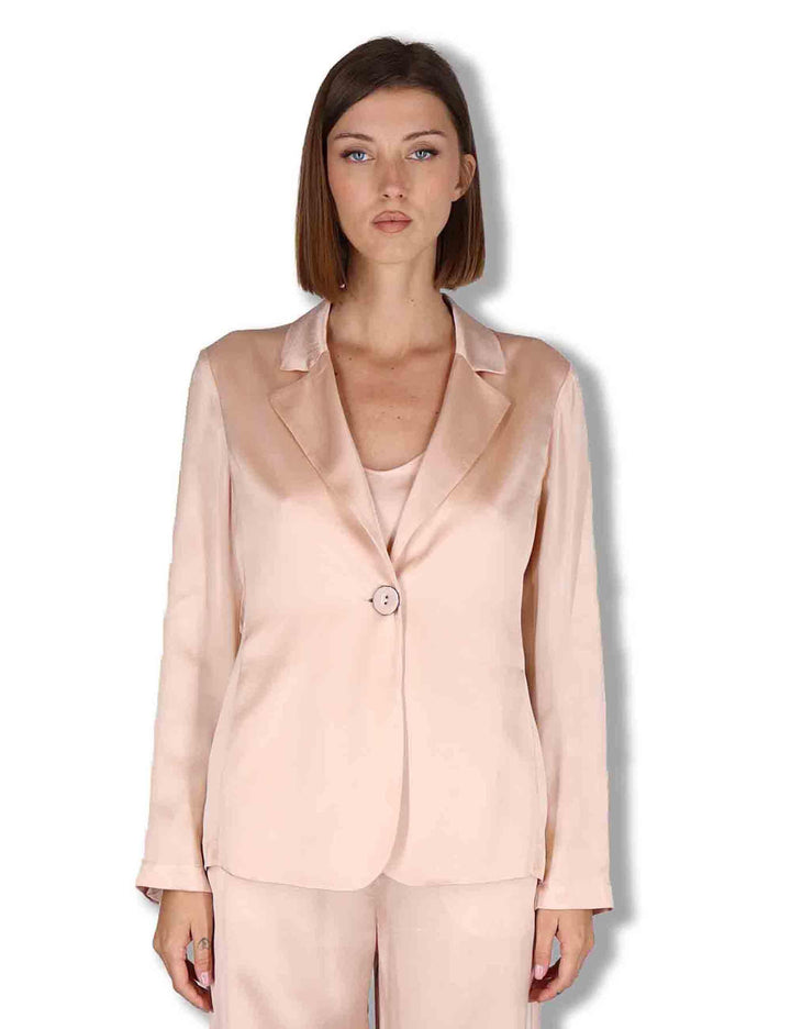 Giacche donna Shiny in cady rosa monopetto JD648250631 32001 Maliparmi 