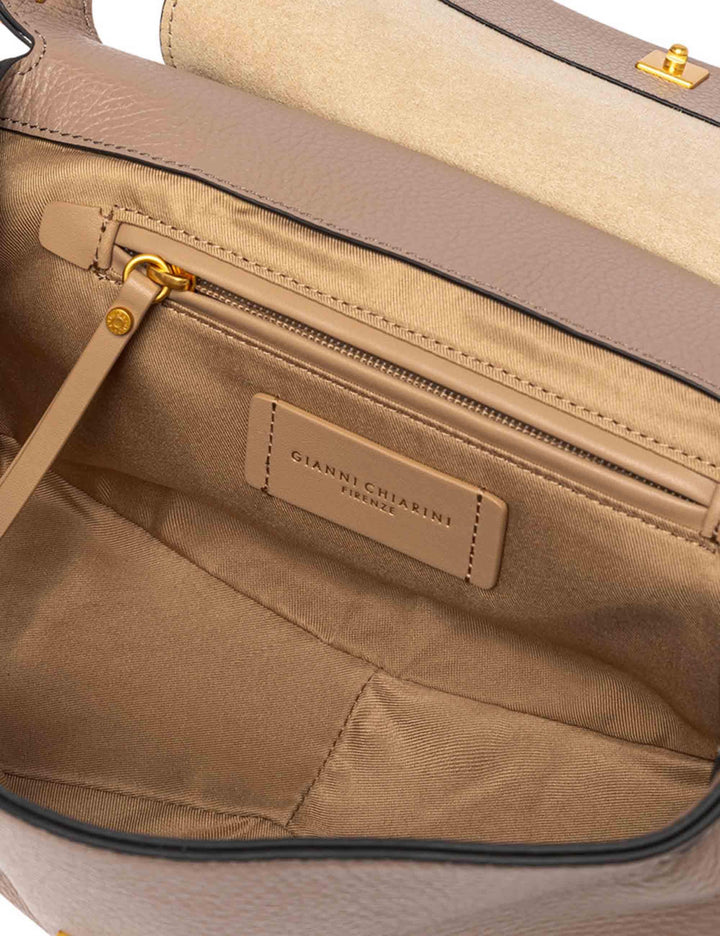 Borse donna Ottavia in pelle beige con manico e tracolla BS11375 2077 GRN Gianni Chiarini 
