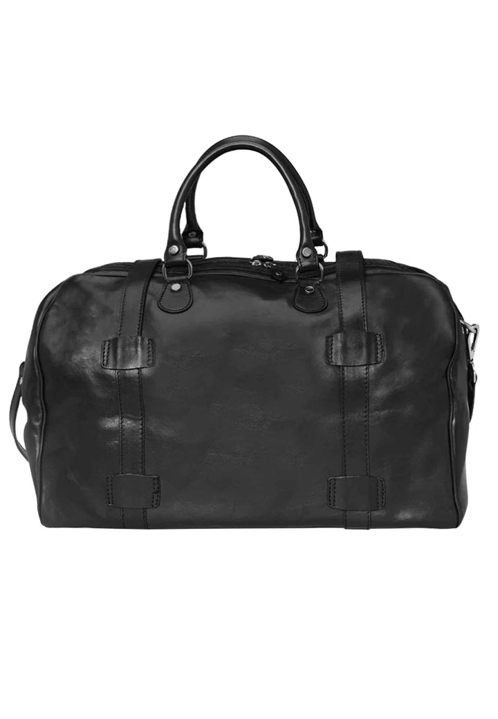 Borsone da viaggio uomo in pelle nera cabin size SPI1012 001 I Medici 