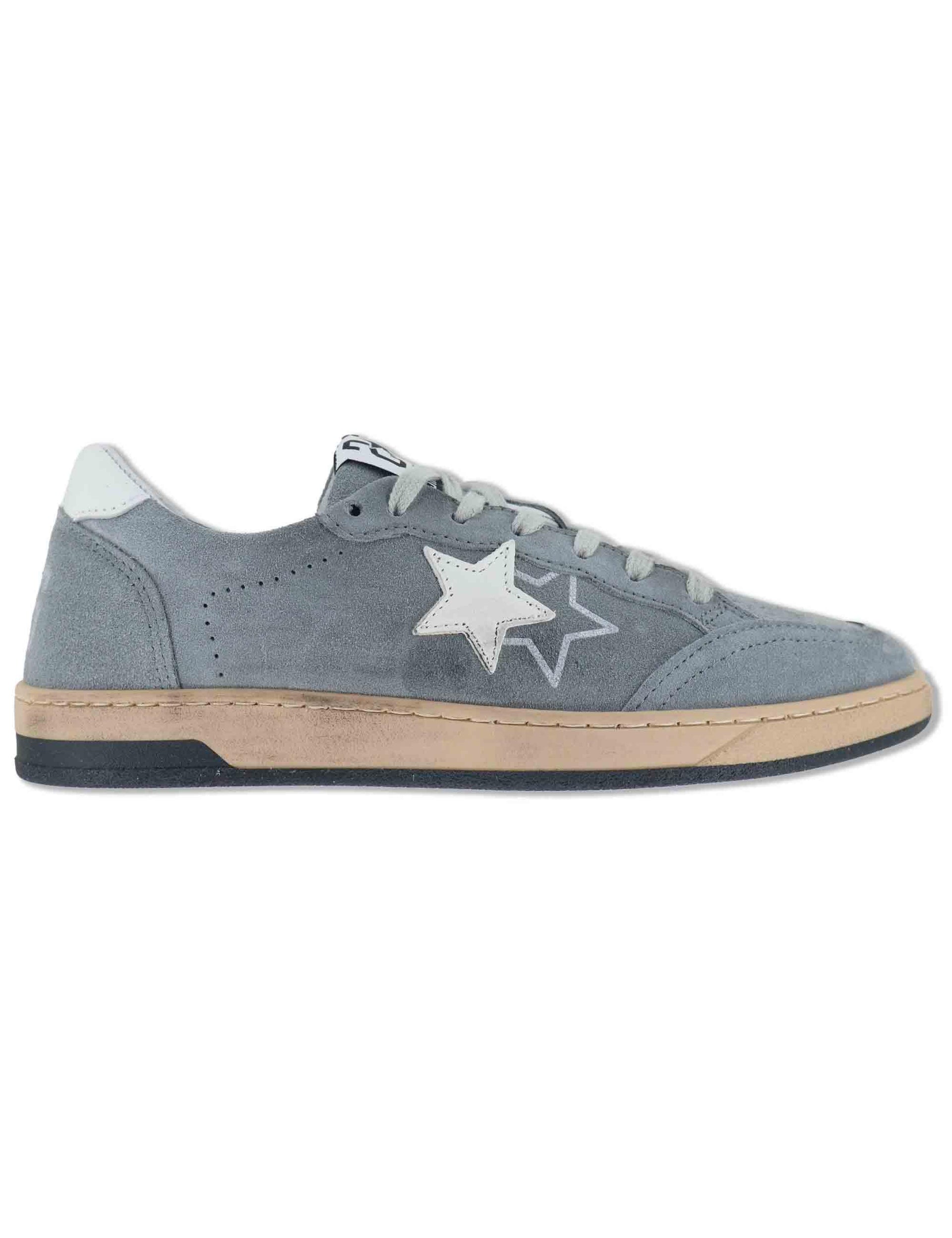 Sneakers uomo Week in camoscio blu con stelle laterali 2SU5061 218 2Star 