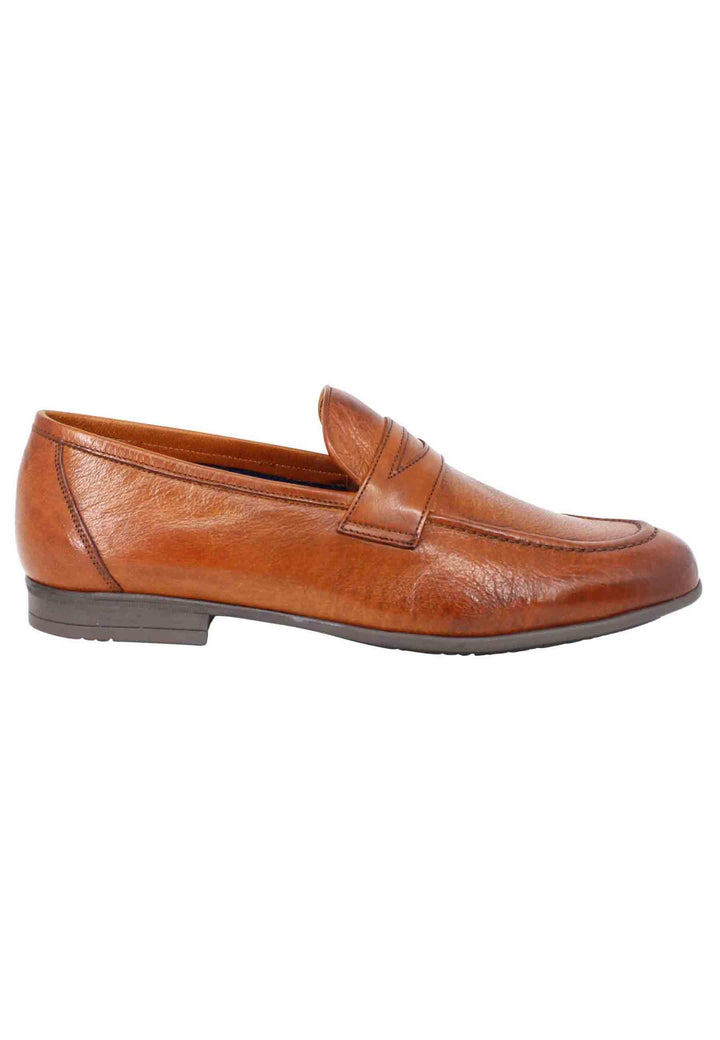 Mocassini uomo in pelle cuoio con suola in gomma SP2023 001 Spatarella 