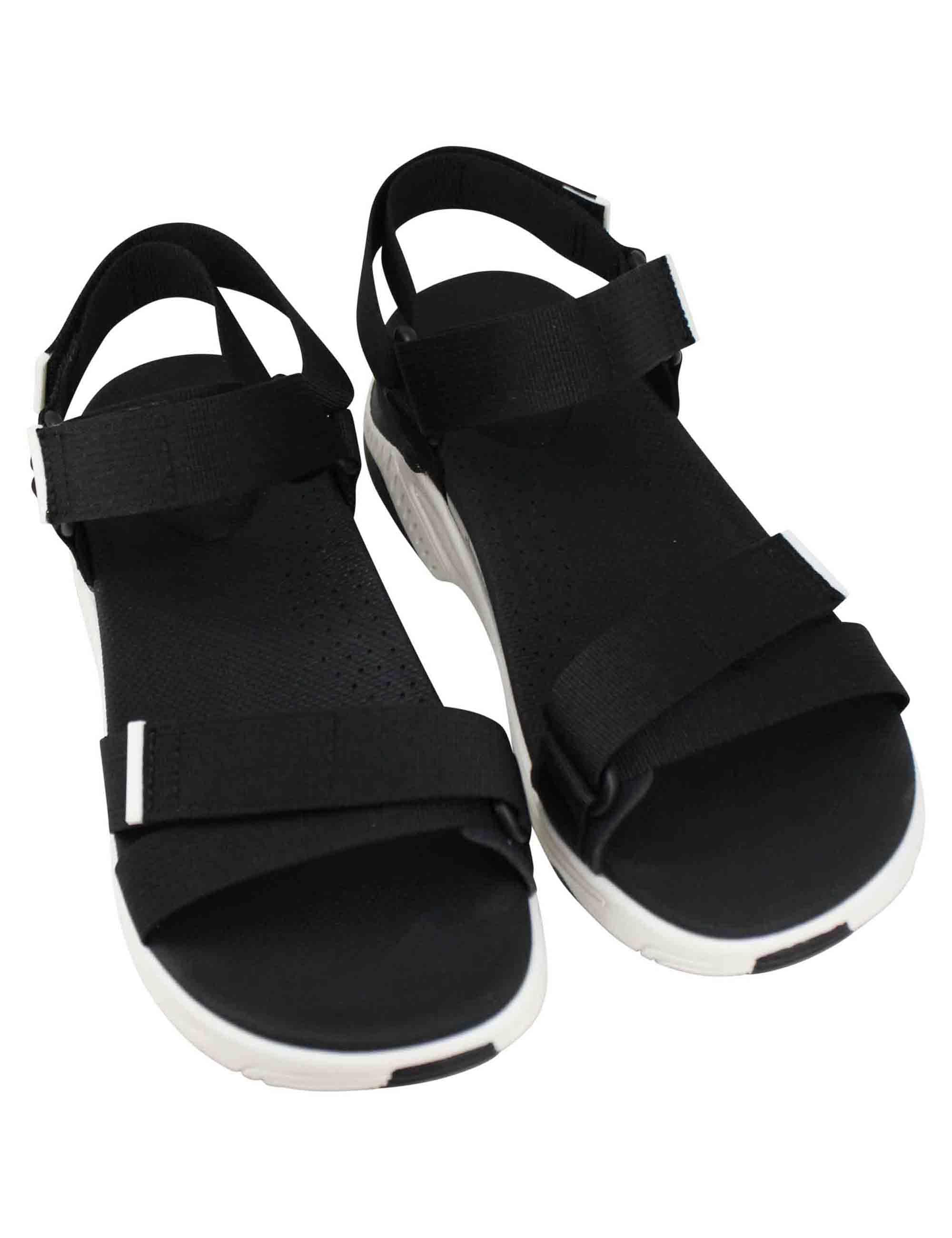 Sandali donna Racquel in tessuto nero con zeppa in gomma RACQUEL 491-5500200 Dansko 