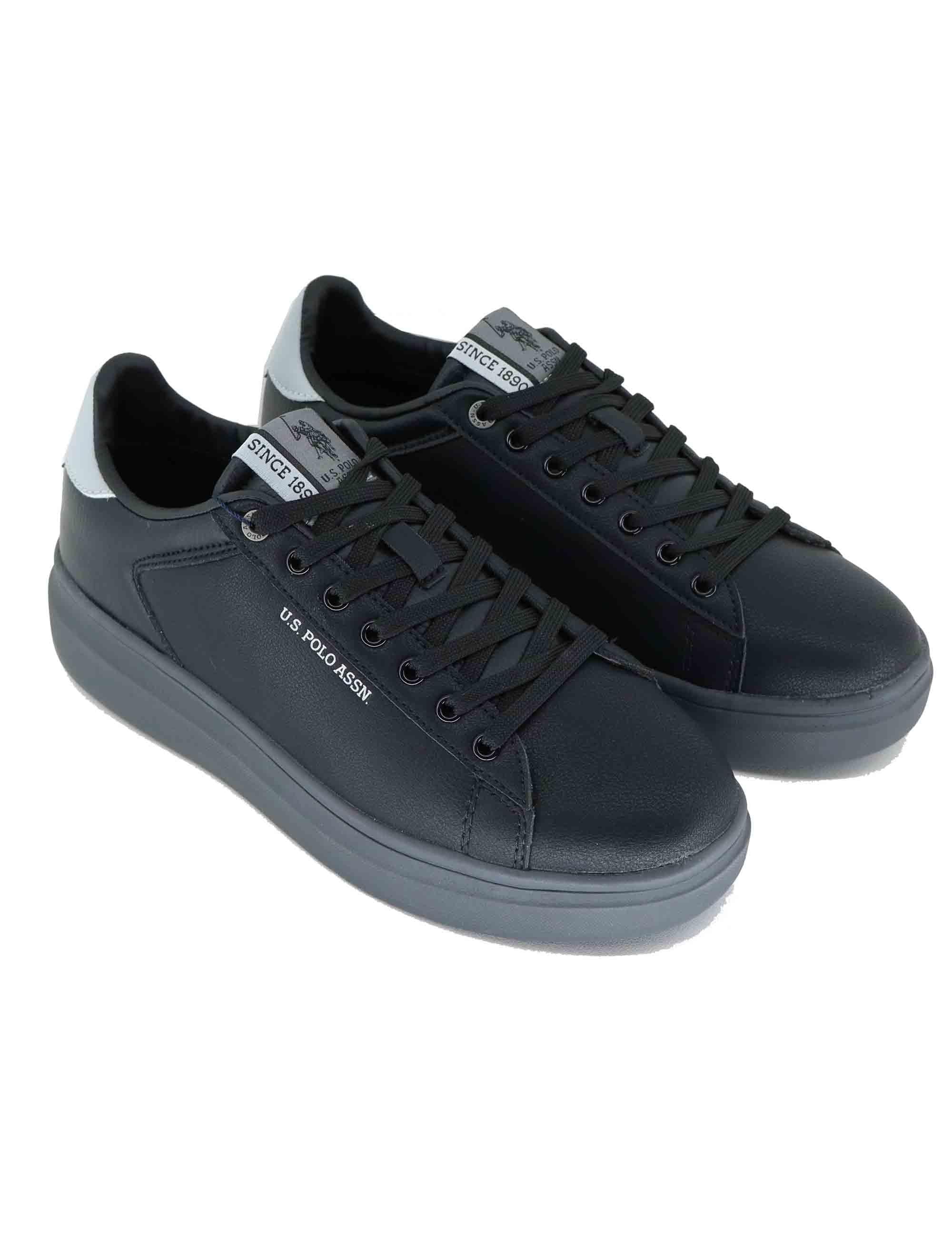 Sneakers uomo in tessuto nero con logo laterale e suola alta CODY013 BLK-LGR02 U.S. Polo Assn. 
