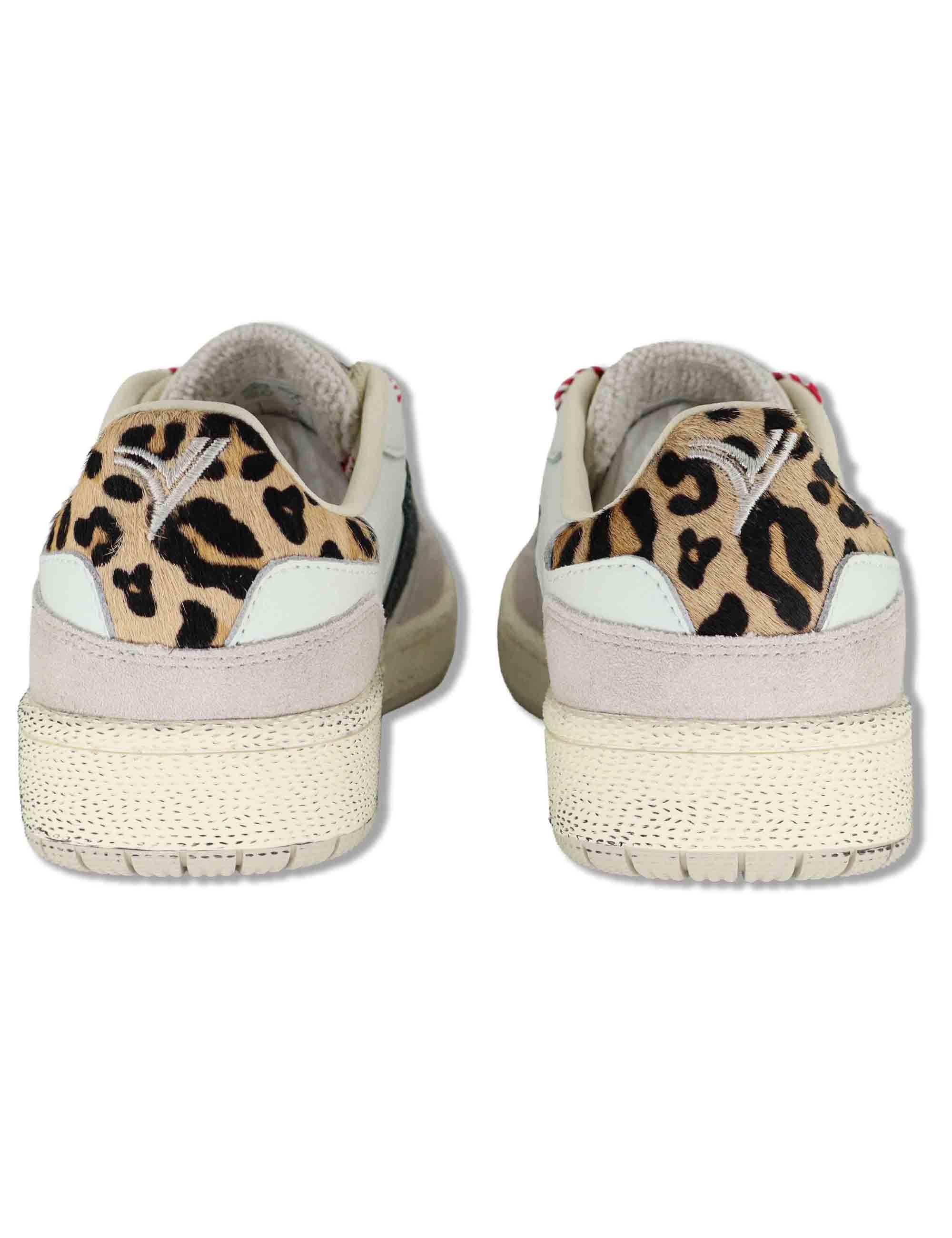 Sneakers donna Smesh in pelle bianca con riporti in contrasto 8806117 20_Blanco Victoria 