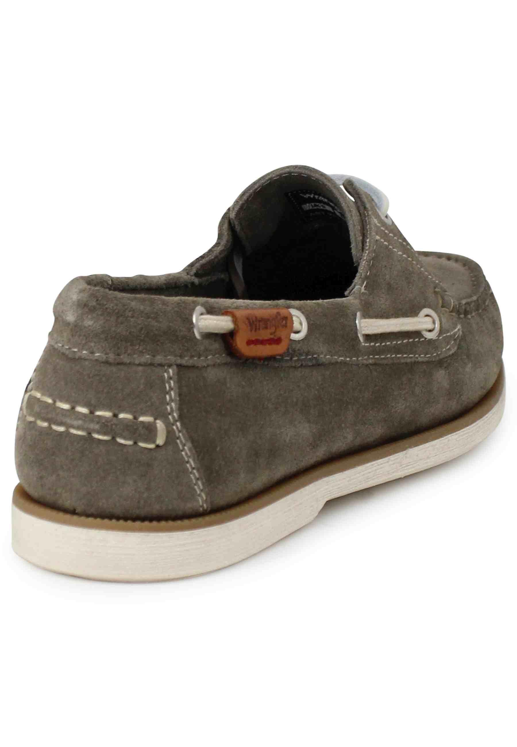 Stringate uomo Baltic in camoscio fango con lacci in cuoio e suola in gomma WM31011A 105 Wrangler 