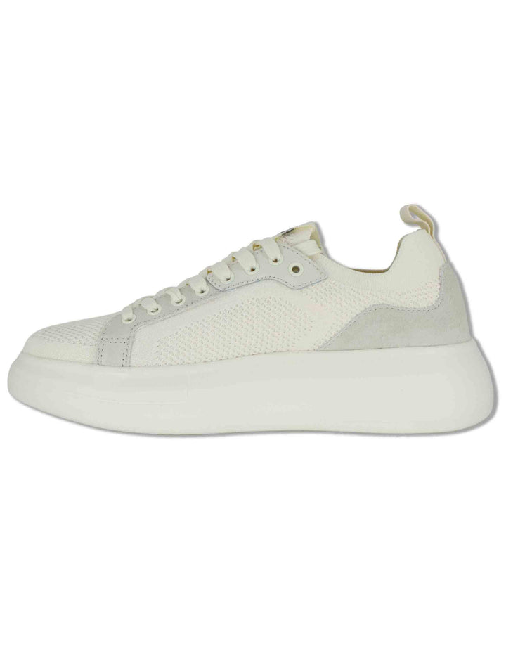 Sneakers uomo in tessuto off white con suola alta in gomma BIG 06 MILK Liu-Jo 