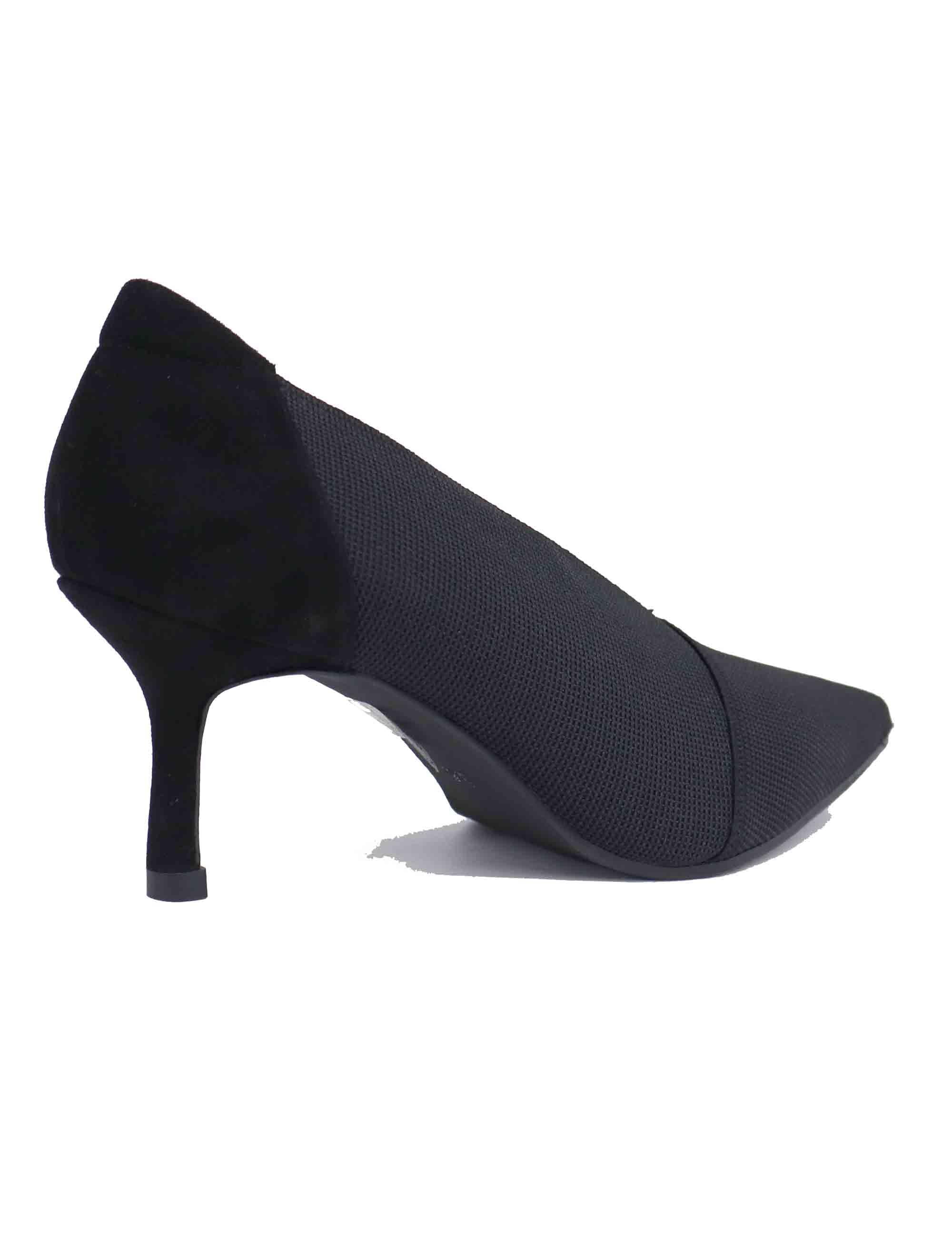 Decollete donna in tessuto nero tacco alto PENDA 001 Daniele Ancarani 