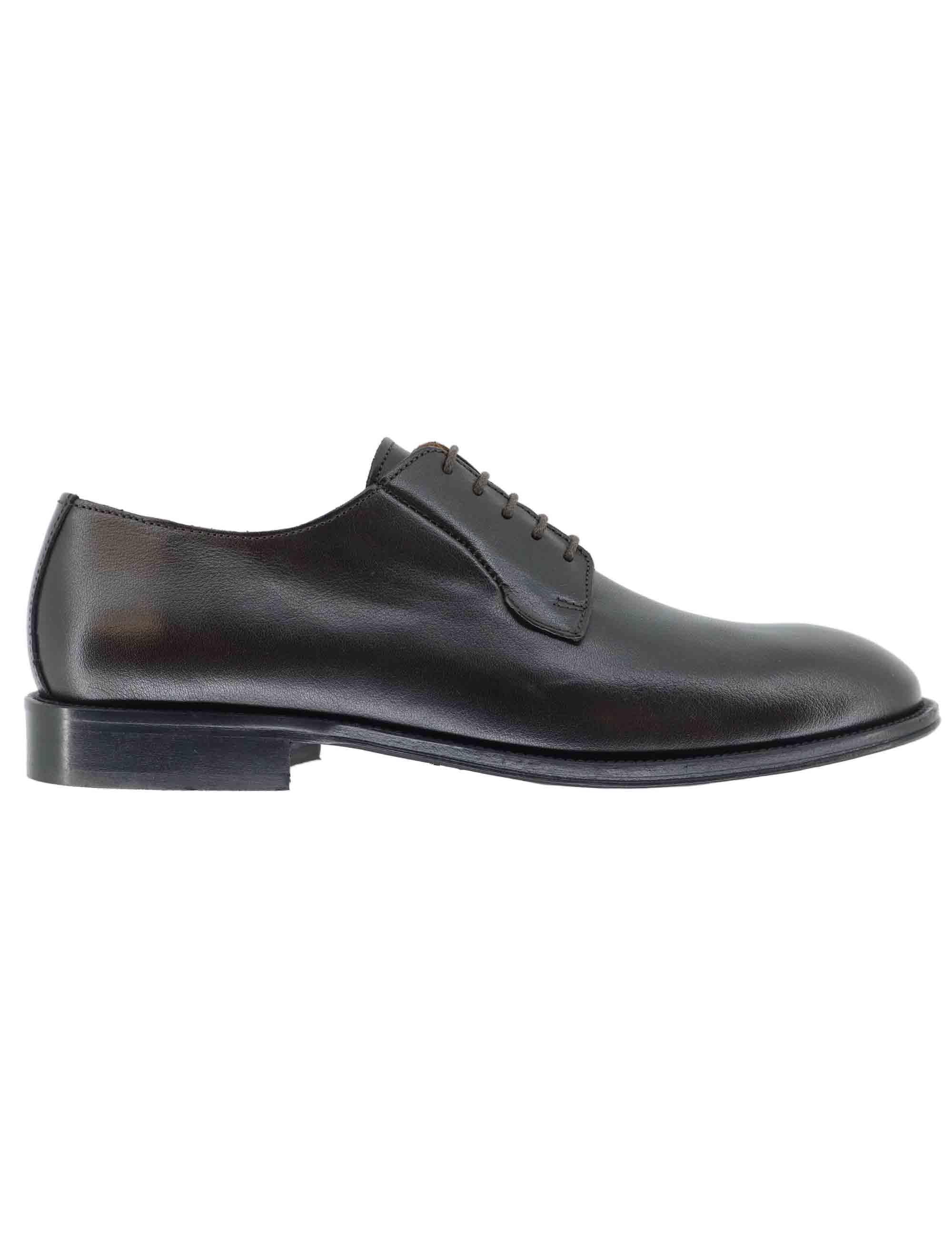 Stringate uomo in pelle marrone con suola in cuoio ORLEANS 6 014 Rogal's 