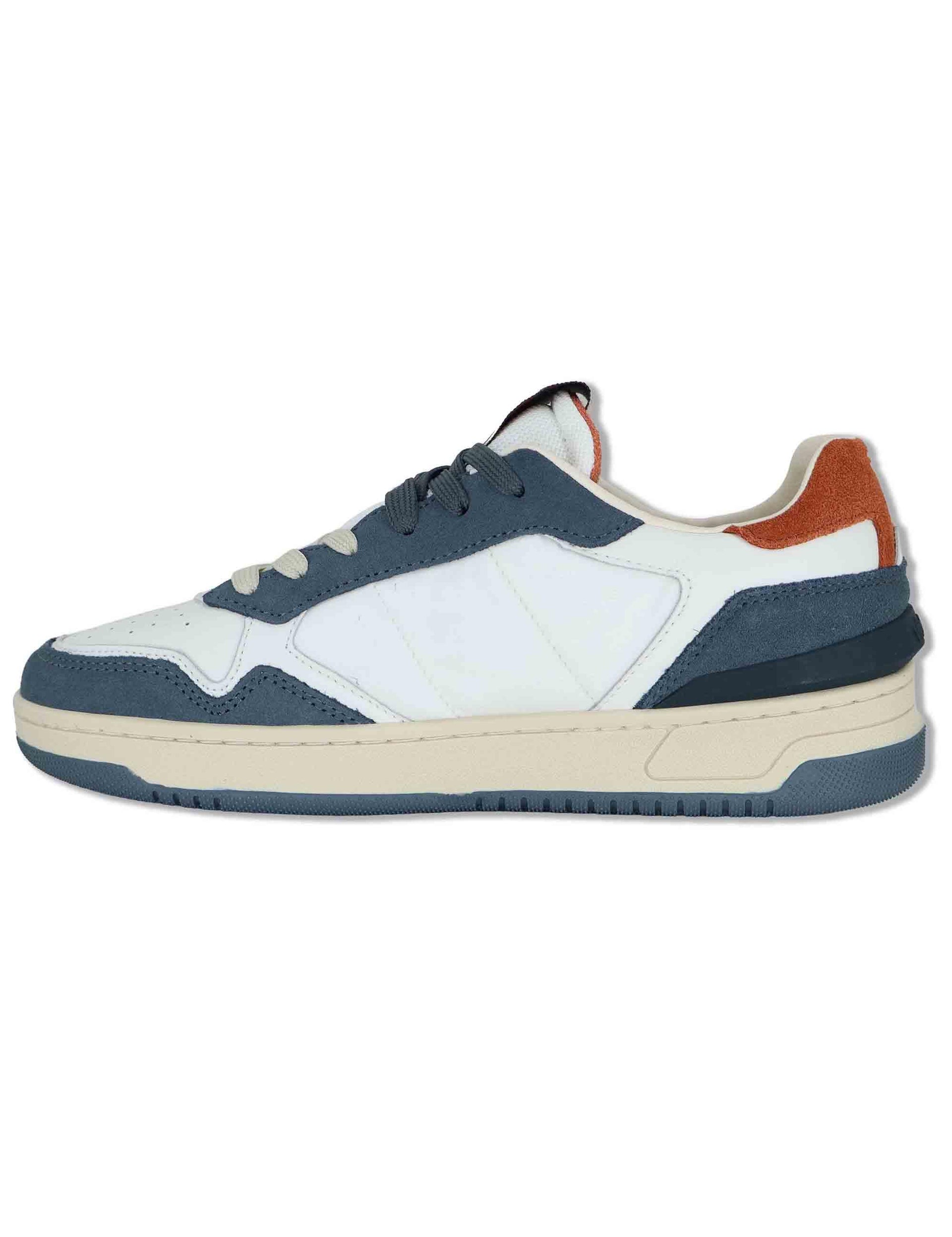 Sneakers uomo Urban in pelle blu con riporti in camoscio 8800128 30_Marino Victoria 