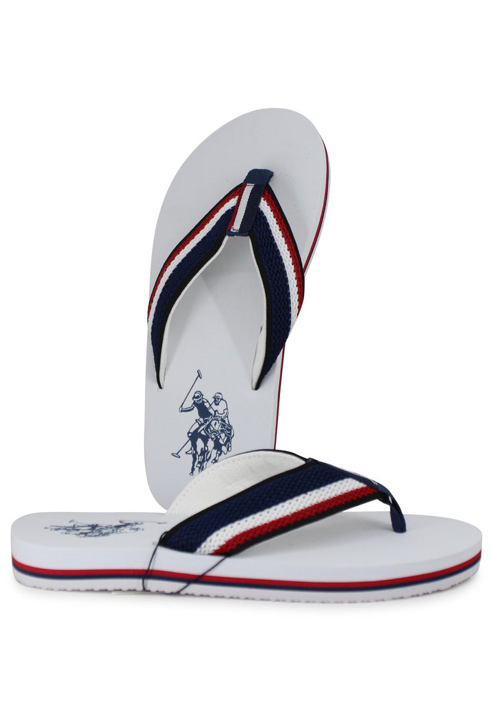 Infradito uomo in tessuto bianco con suola in gomma leggera HANK001A WHI U.S. Polo Assn. 
