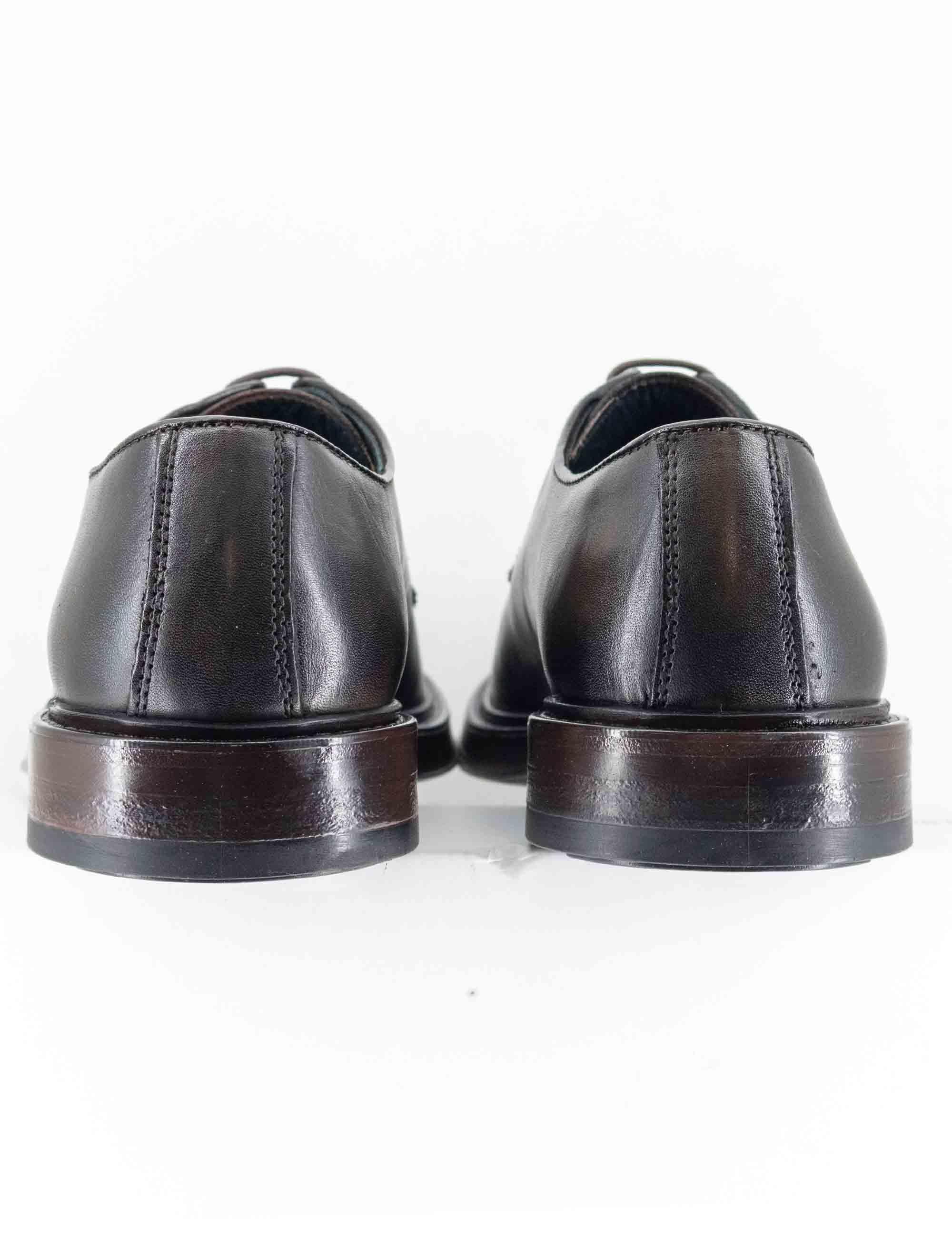 Stringate uomo in pelle marrone con suola in gomma cucita SP1145 014 Spatarella 