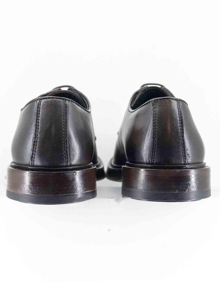 Stringate uomo in pelle marrone con suola in gomma cucita SP1145 014 Spatarella 