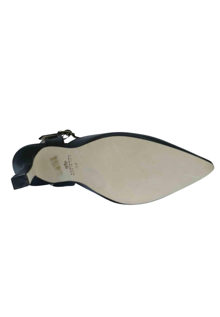 Sandali donna pelle nera tacco alto con cinturini DE1236 001 L'Arianna 