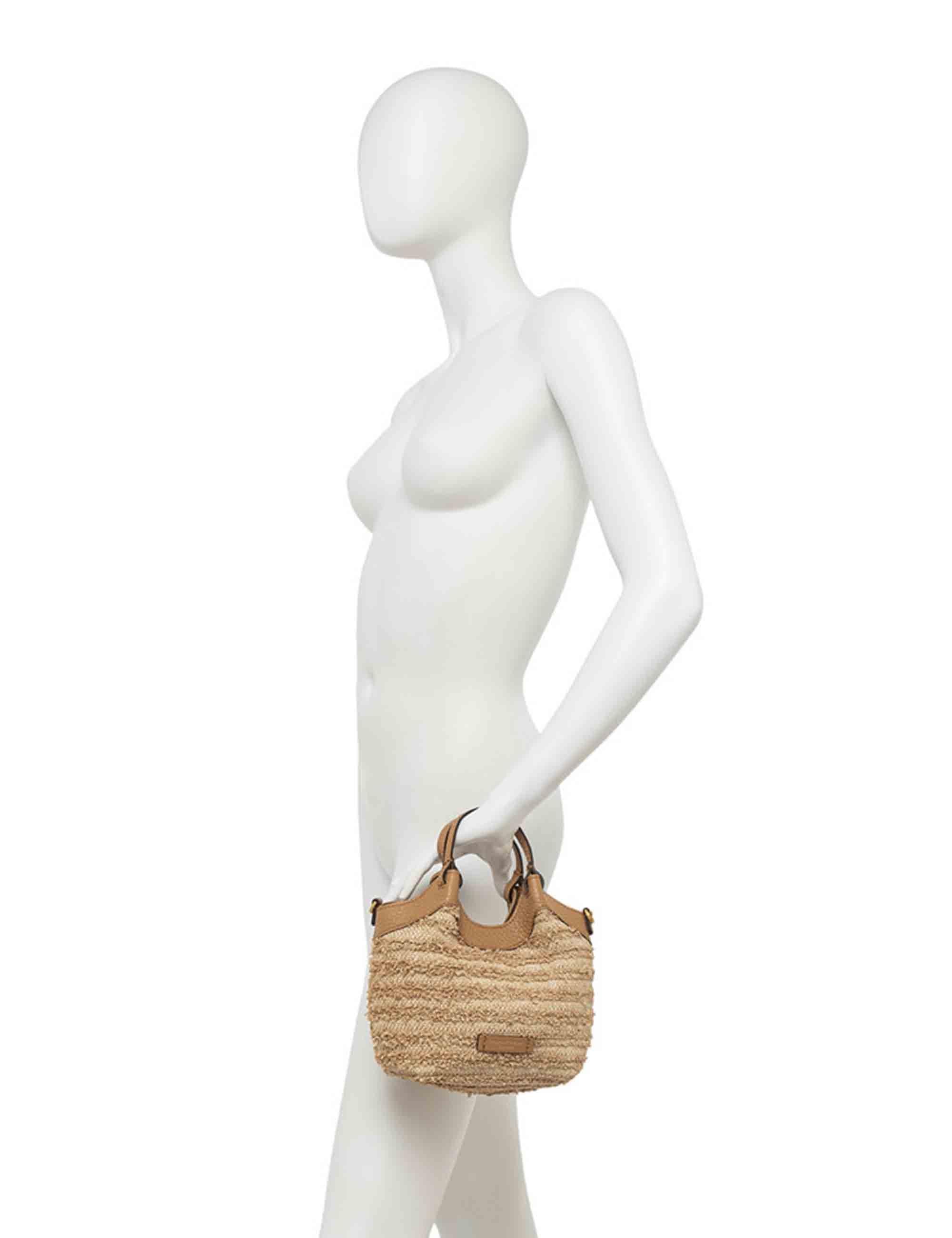 Borse donna Dua in paglia e pelle naturale BS11118 DS 0422 FROU Gianni Chiarini 