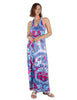 Hippie Lotus Blue Printed Sleeveless Dress Women JF671170671 A8184