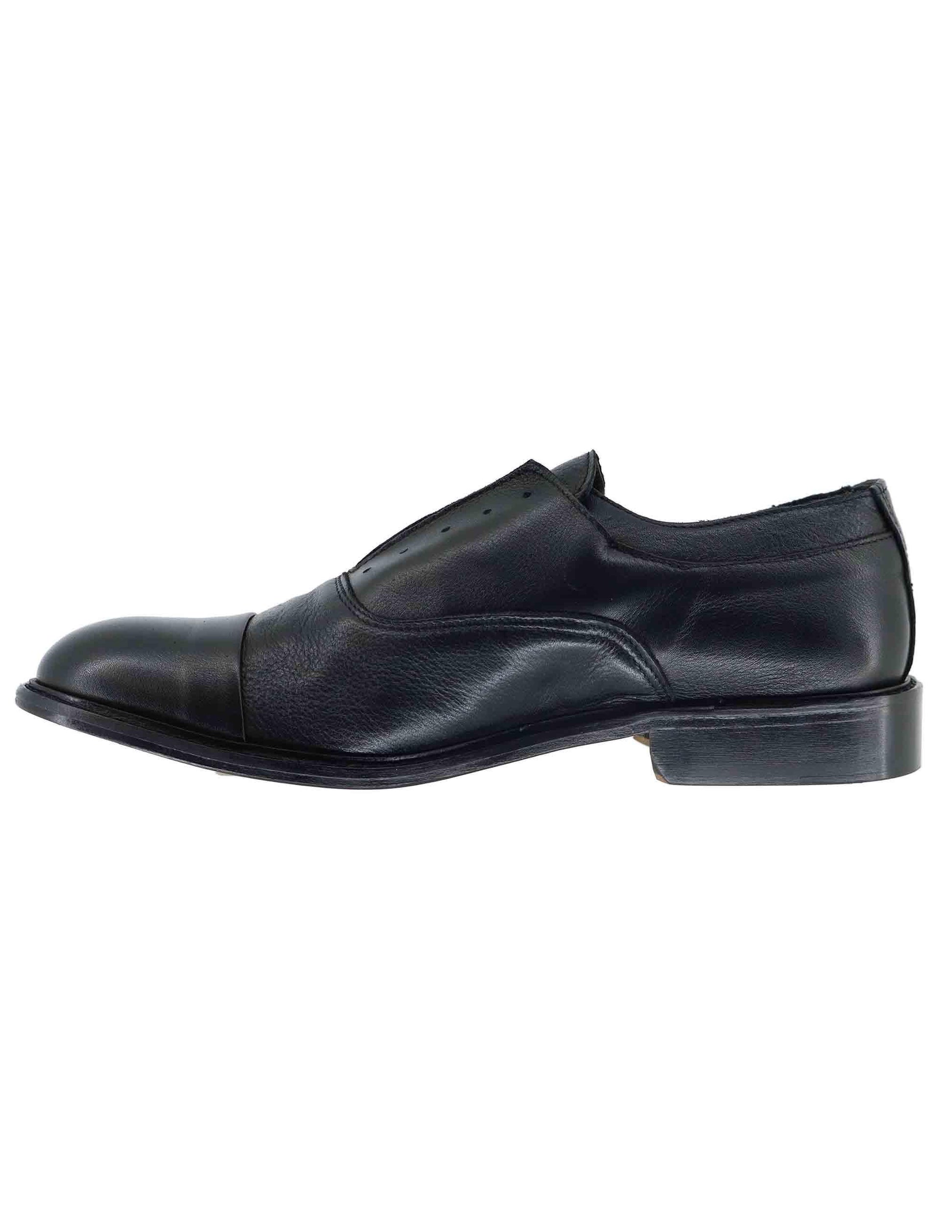 Stringate uomo in pelle nera con suola cucita SP1715P 001 Spatarella 