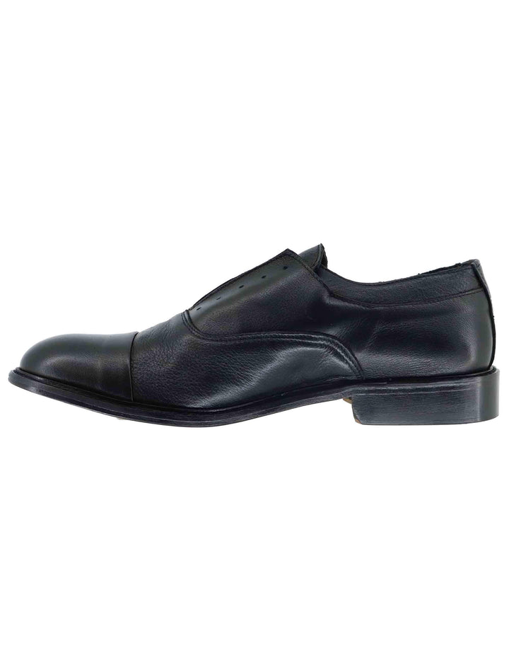 Stringate uomo in pelle nera con suola cucita SP1715P 001 Spatarella 