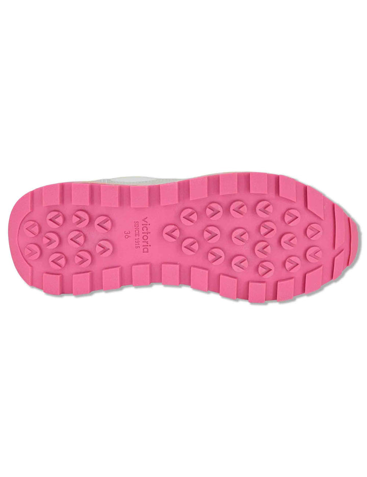 Sneakers donna Luna in nylon e pelle bianca con suola running 1156114 20_Blanco Victoria 