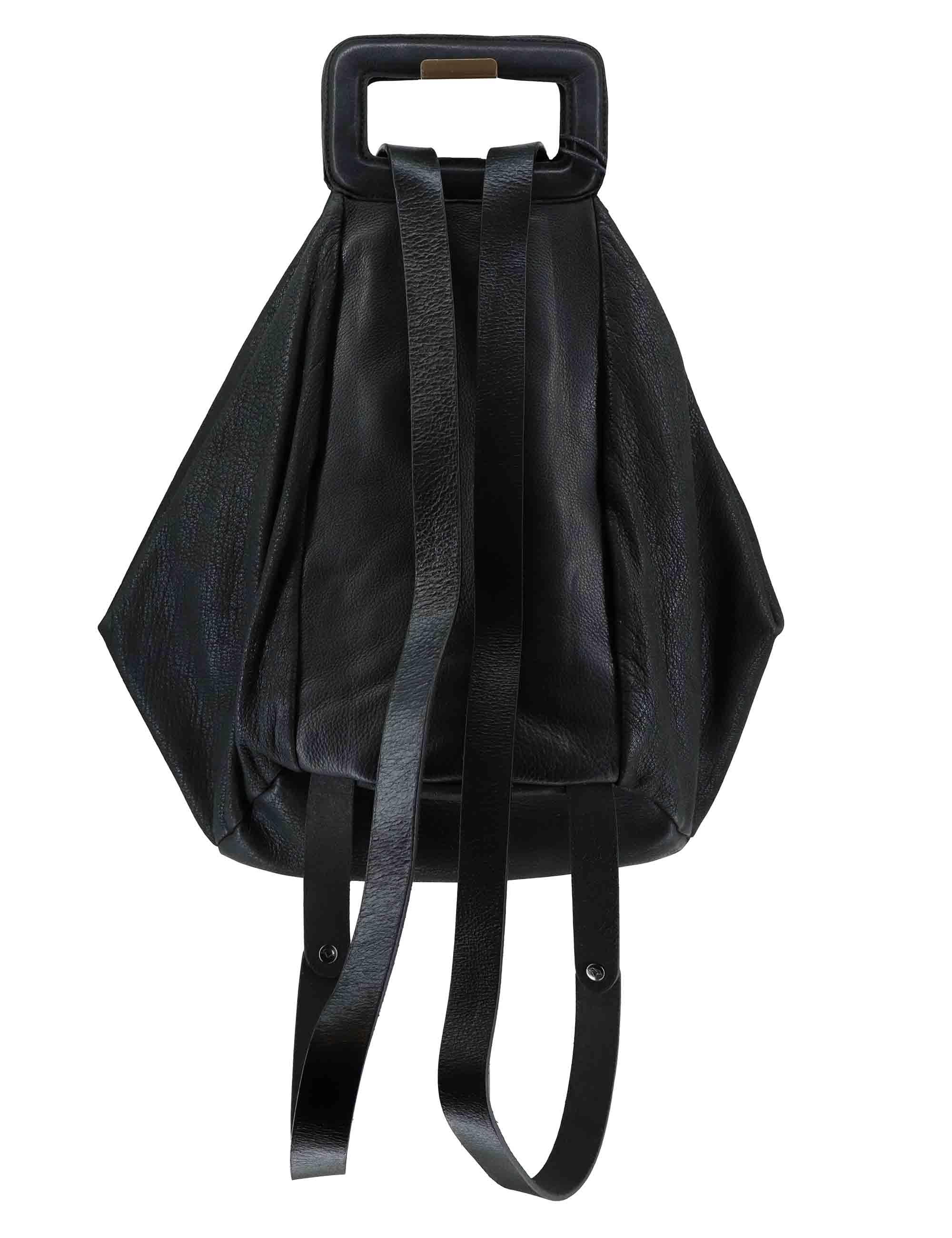 Zaini unisex in pelle nera RBS 9100 047 Rehard 