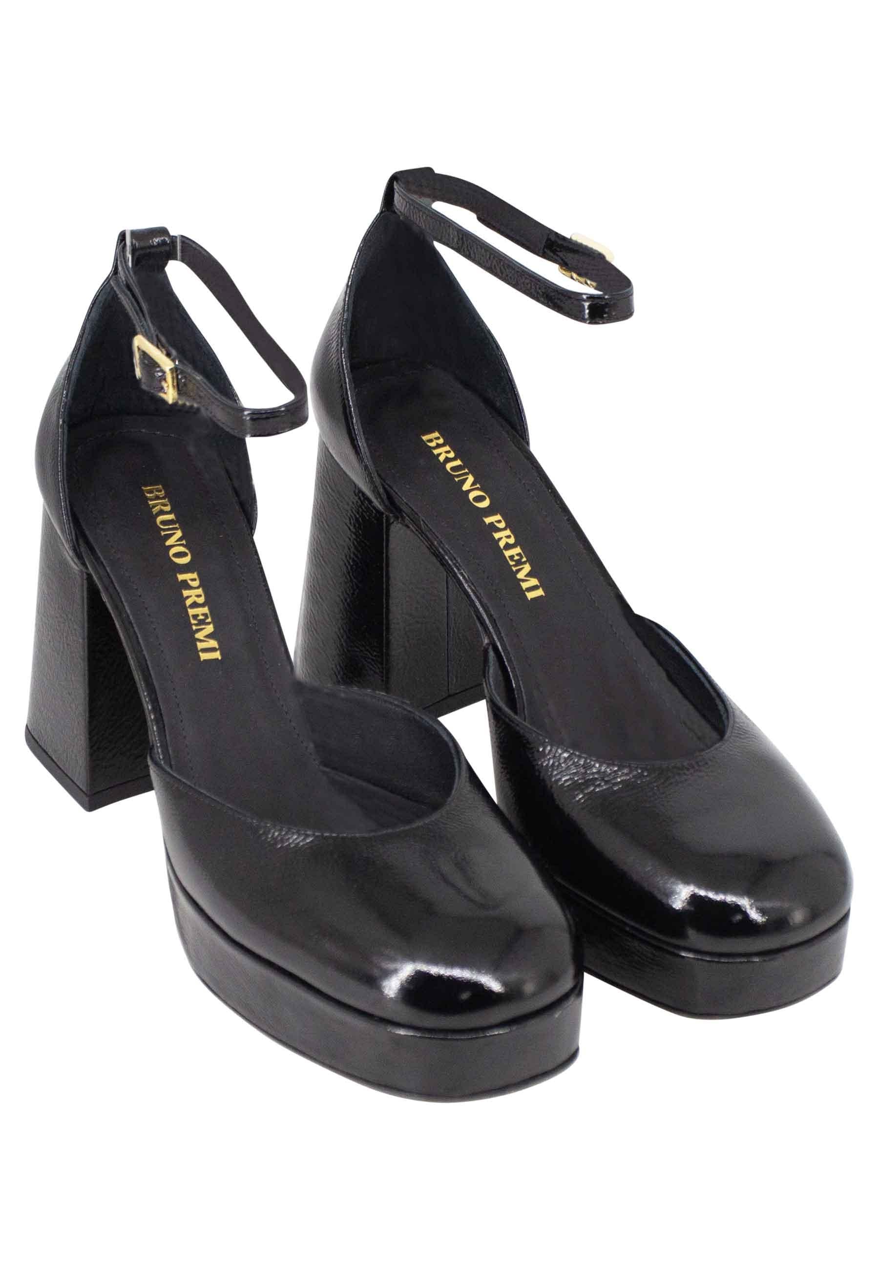 Decollete donna in vernice nera con tacco alto e plateau BF2001X 001 Bruno Premi 