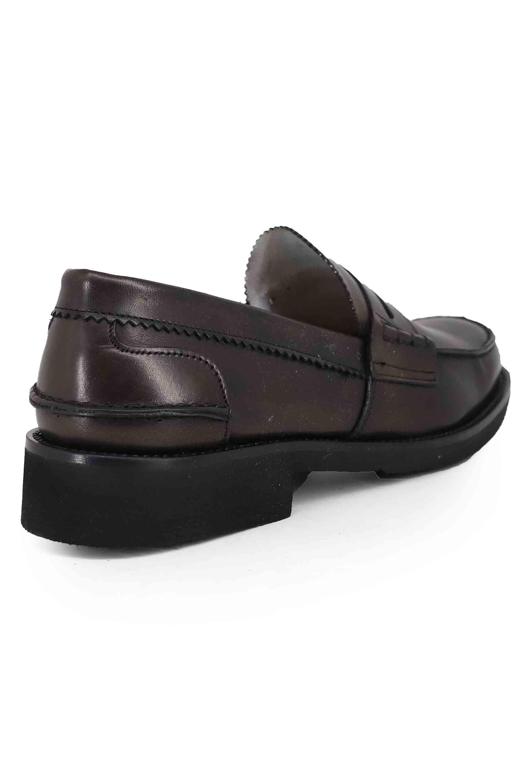 Mocassini uomo in pelle testa di moro con suola in gomma extra light SP MOCSAX 013 Spatarella 
