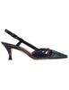 Slingback donna in pelle nera Donna 8820R 001