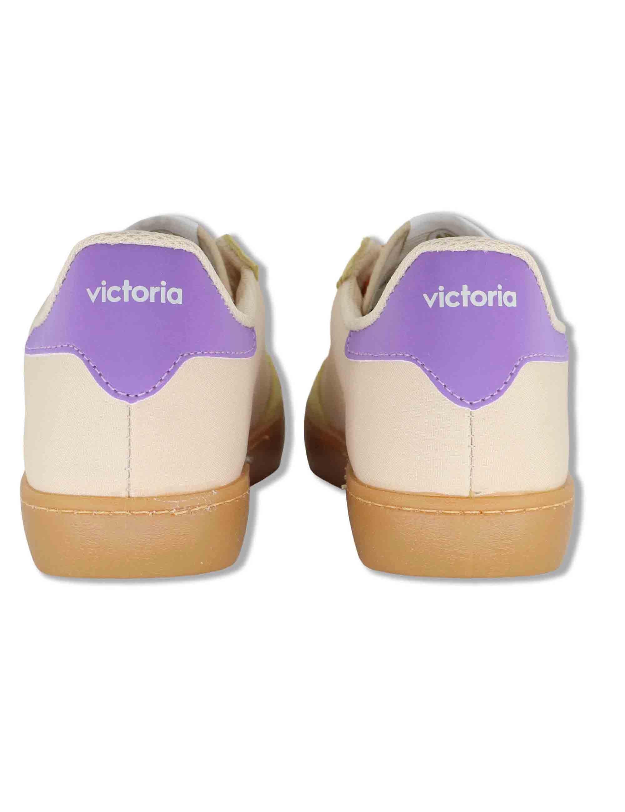 Sneakers donna Berlin in pelle beige con riporti in contrato 1126230 23_Vainilla Victoria 