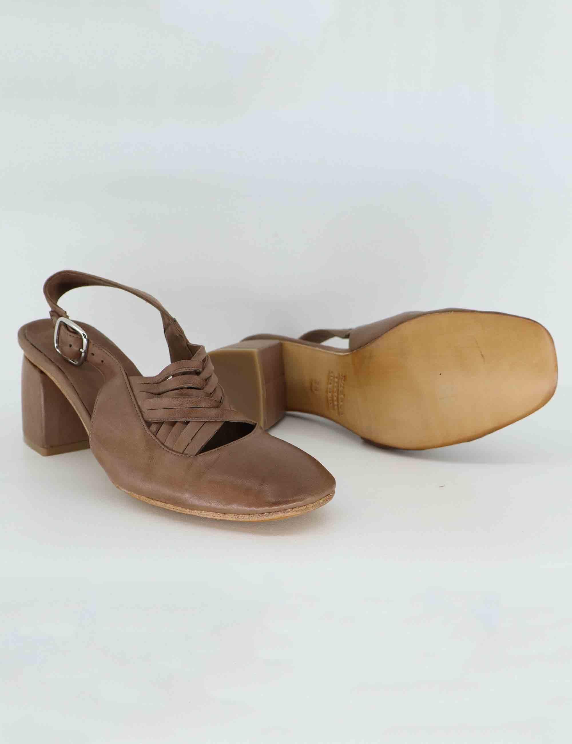 Slingback donna in pelle taupe 514803 032 Kudetà 